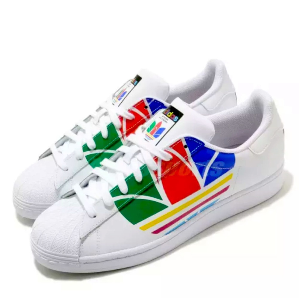 Adidas Superstar Pure Shoes Fashion Sneakers Colorblock Sz 7.5 Women’s New Rare